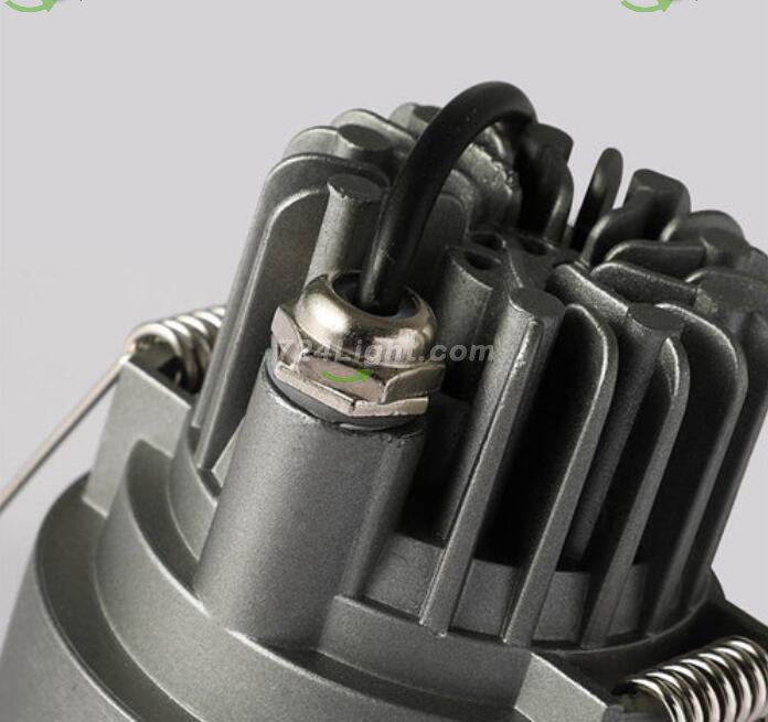 15W 3.8 inches Coutout Waterproof IP65 CRI>80 Round LED Downlight Vapor Proof Fit for Shower, Sauna and Outdoor Lighting