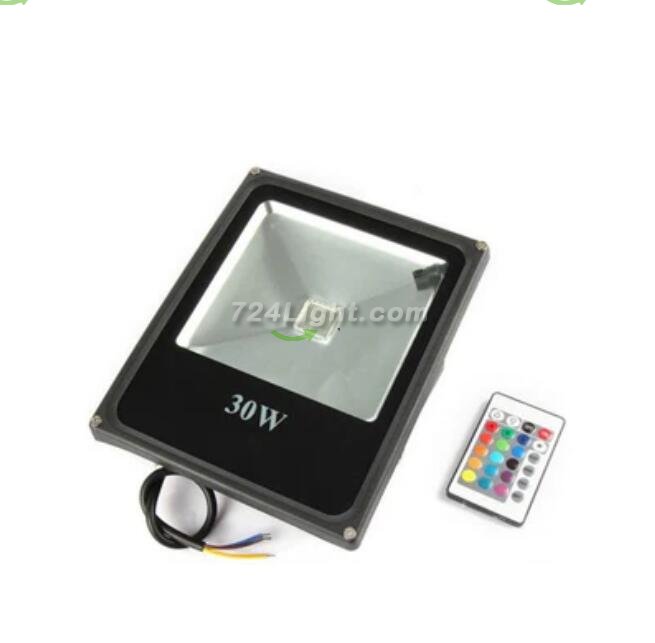 RGB Color Changing LED Floodlight with Remote Controller IP65 Waterproof