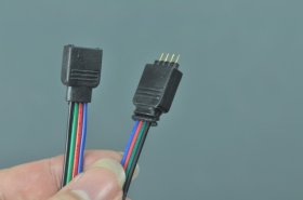 4Pins Male Female Connector Cable for 3528 5050 SMD RGB LED light Strip a pair RGB Connect Cord