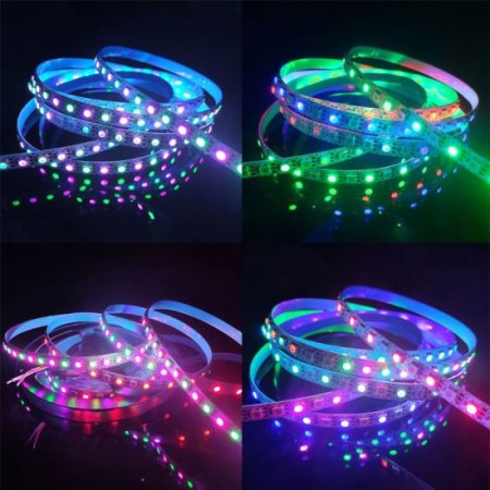 (image for) SK6812 BUILT-IN IC MONOCHROME WHITE/ WARM WHITE 5V 5050 LED 5m/16.4ft MARQUEE WITH 60LEDs/M SINGLE POINT SINGLE CONTROL