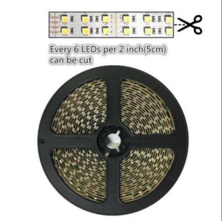 (image for) High CRI90 LED Light Strip, SMD3528-1200 240 LEDs 1200LM Per Meter, Double Row Flexible LED Strips, 15mm Wide 12V Tape
