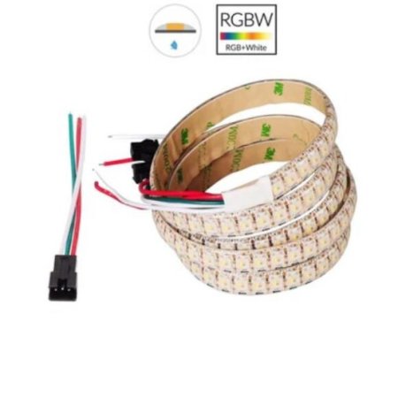 (image for) DC 5V SK6812 Individually Addressable LED Strip Light 5050 RGBW 6.6 Feet (200cm) 144LED/Meter LED Pixel Flexible Tape White PCB