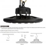 100W UFO LED High Bay Light Fixture 9000LM CRI>80 IP65 Waterproof 100-277VAC Non-Dimmable for Warehouse & Supermarket