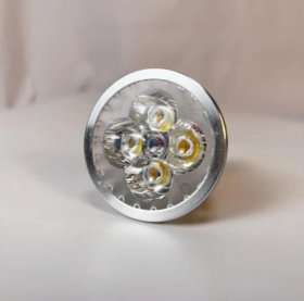 4Pack 3W(3x1W) 120V/220V AC LED Spotlight E27 Screw Base LED Light Bulb Aluminum Housing 30° Beam Angle