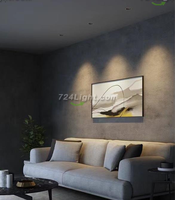 12W Embedded Downlight LED Intelligent Control High Display Depth Anti-glare Spotlight Living Room Bedroom Soft Light Wall Washer Light