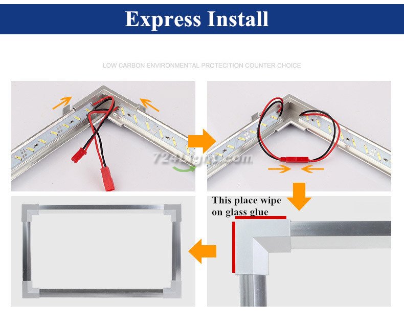 V Style LED Aluminium Extrusion LED Aluminum Channel 0.5 meter(19.7inch) with Reflector