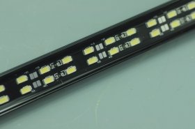 Black 1Meter Double Row Waterproof LED Strip Bar 39.3inch 5630 Rigid LED Strip 12V With DC connector 144LEDs/M