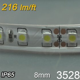 Waterproof LED Strip Light SMD3528 Flexible 12V Strip Light 5 meter(16.4ft) 600LEDs