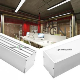 5 Pack H7075 Big Aluminum Extrusion Channel for Suspension Mounting Linear Office Lighting System