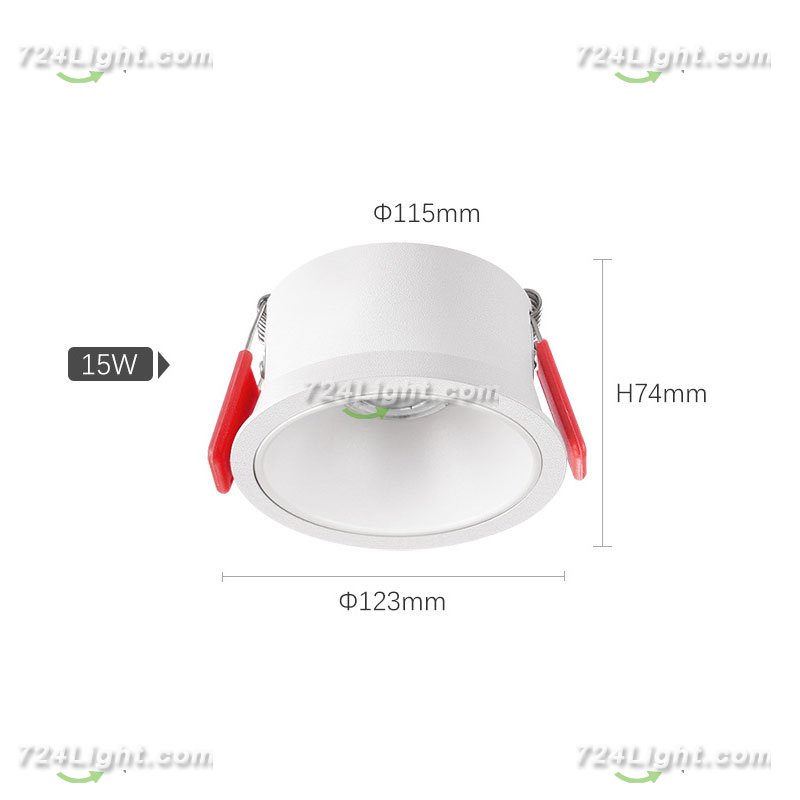 15W EMBEDDED ANTI-GLARE SPOTLIGHTLED CEILING LIGHT HOME LIVING ROOM WALL WASHER LIGHT COB NARROW EDGE DOWNLIGHT