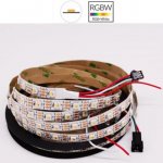 DC 5V SK6812 Individually Addressable LED Strip Light 5050 RGBW 16.4 Feet (500cm) 60LED/Meter LED Pixel Flexible Tape White PCB