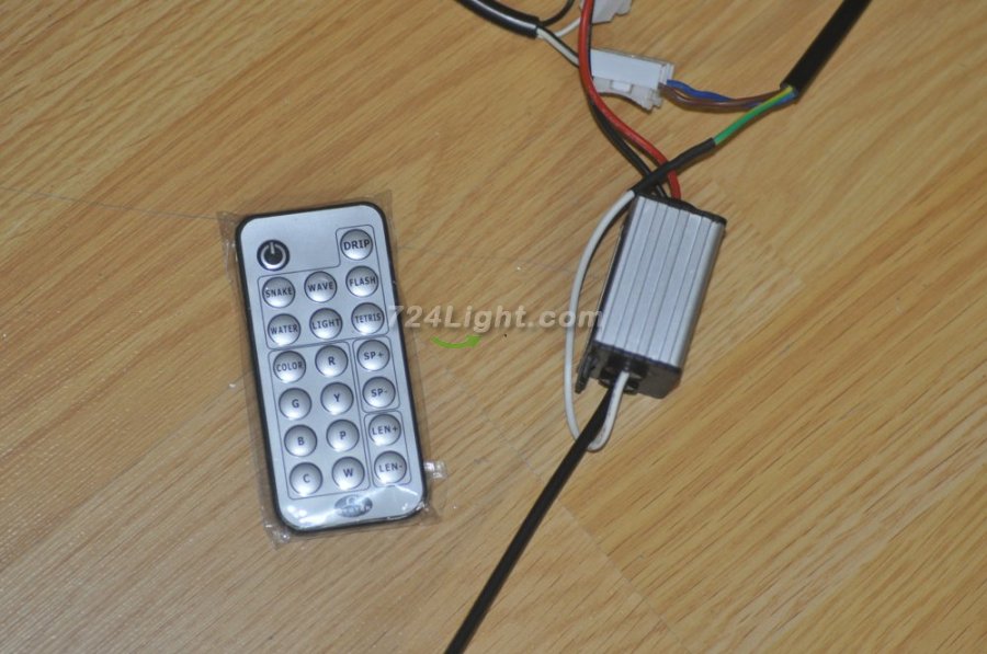 24V LED Meteor Rain Kit with Remote Controller 5pcs 1meter(39.7")