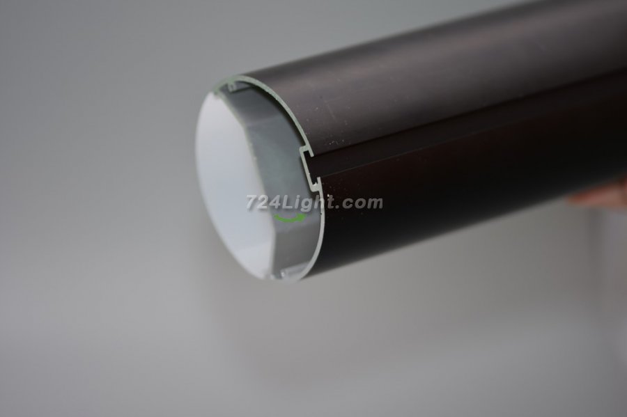 Black 2.5" Newest Suspended Tube Light LED Profile Diameter 63mm 1meter Tube lighting Profile