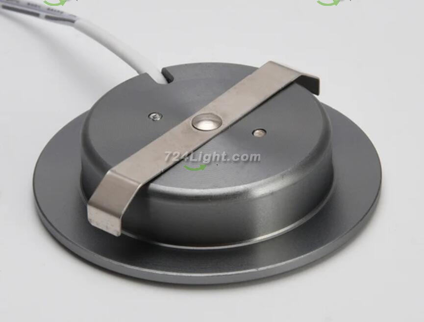 4pcs Pack LED Under Cabinet Lighting 2.5W 12VDC Ultra Thin, 3 Switches are Available Controllable Puck Light for Motorhome, Caravan, Truck, Kitchen, Wine Cabinet, Wardrobe