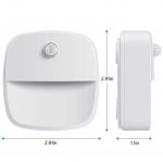 3 Pack LED Motion Sensor Light, Cordless Battery-Powered LED Night Light, Wall Light, Closet Lights, Safe Lights for Stairs, Hallway, Bathroom, Kitchen, Cabinet (White)