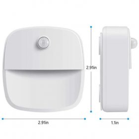 3 Pack LED Motion Sensor Light, Cordless Battery-Powered LED Night Light, Wall Light, Closet Lights, Safe Lights for Stairs, Hallway, Bathroom, Kitchen, Cabinet (White)
