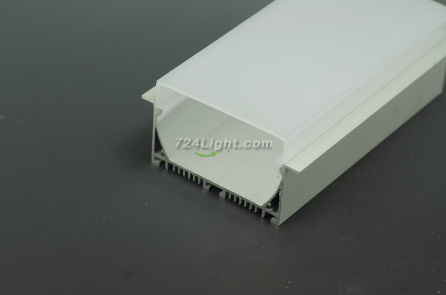 2.5 Meter 98.4â€œ PB-AP-GL-047-RD LED Aluminium Channel Recessed Aluminum LED profile with flange LED Channel For 5050 5630 Multi Row LED Strip Lights