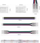 10PCS PACK RGB Color COB LED Strip Connectors Solderless 4 Conductors Connectors for 10mm Wide RGB COB Flex LED Strips