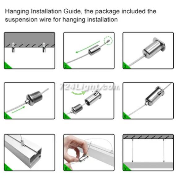 Bingotec 5pcs - Pack 3.3ft Aluminum LED Channel, 50×50mm, Anodized, Extruded Aluminum Profile, with Milky White Cover, Silver Housing Aluminum Track, fit for < 38mm Width LED Strip Light Installation