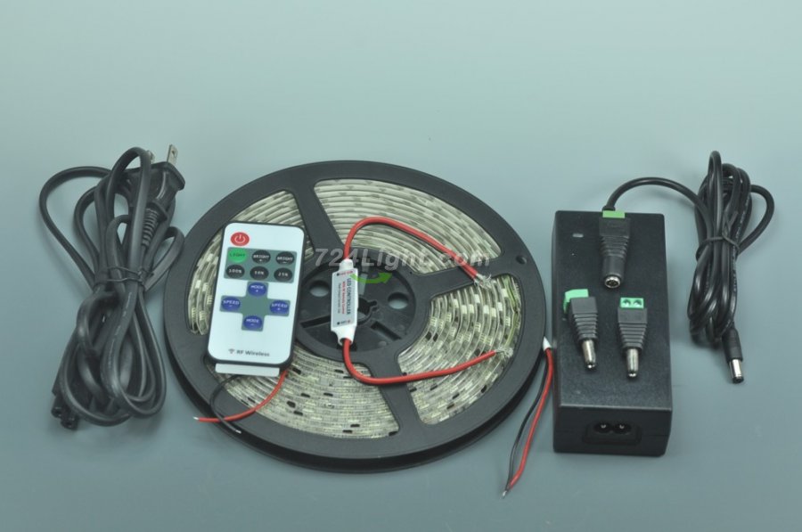 Mini Single color LED Strip Kit with 8 Keys Dimmer Controller 5050 3528 Multi-Mode Strip light Kits