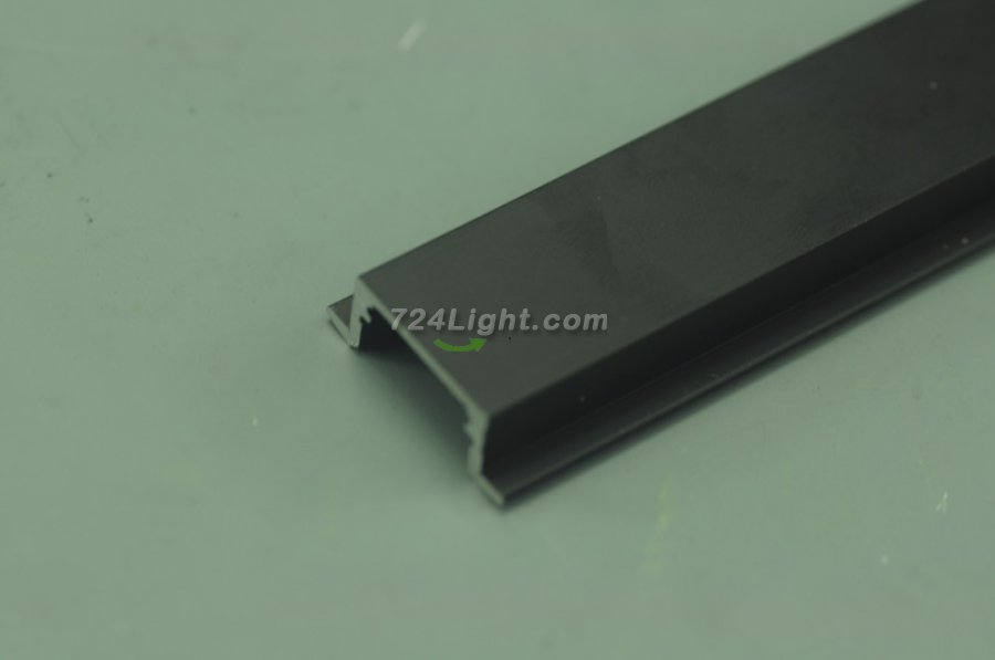 1.5 meter 59" Black LED Aluminium Super Slim 8mm Extrusion Recessed LED Aluminum Channel LED Profile With Flange