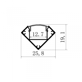 V-type 1818 aluminum groove with PCB12 high line light hard light bar aluminum groove shell kit