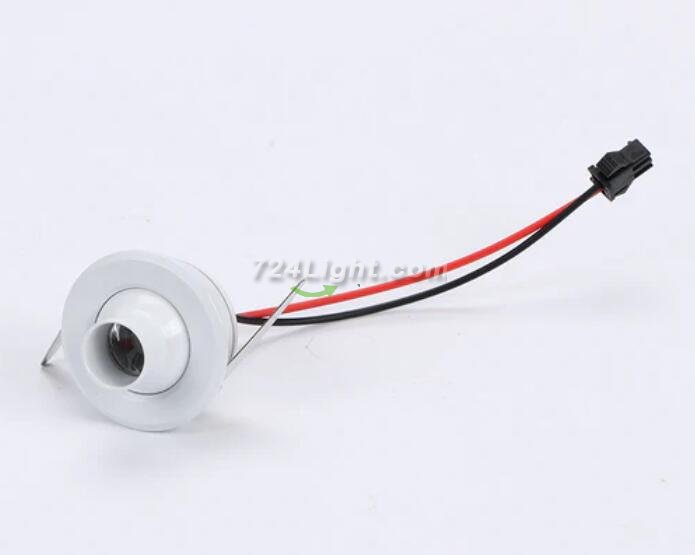 Mini Directional 1W LED Downlight Dia.37mm Recessed LED Light Small Downlight Cabinet LED Light