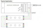 DC12V-24V Output Current 4A/Channel LED Wireless RF 4keys Touch Controller Common Anode LED RGB Controller