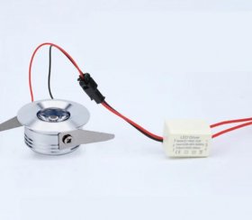 1x3W LED Downlight - Diameter 40mm - 30 Degree Mini Recessed LED Light Small Ceiling Downlight Cabinet LED Light with LED Driver