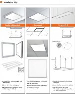 5PACK 1'x1'-300*300(mm) LED Flat Panel LED Drop Ceiling Lights,25W 1800 LM, 3000K/4000K/6500K Changeable and Dimmable Troffer Light Fixture for Office/Garage/Basement