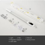 LED Motion Sensor Light Indoor, 2200mAh Rechargeable Closet Lights with Digital Display, 12.47in Wireless Under Cabinet Lighting for Closet, Wardrobe, Kitchen, Stair Indoor