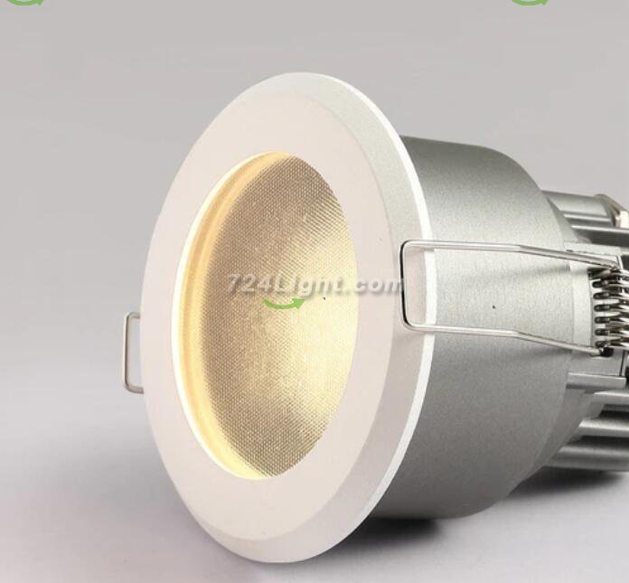 15W 3.8 inches Coutout Waterproof IP65 CRI>80 Round LED Downlight Vapor Proof Fit for Shower, Sauna and Outdoor Lighting