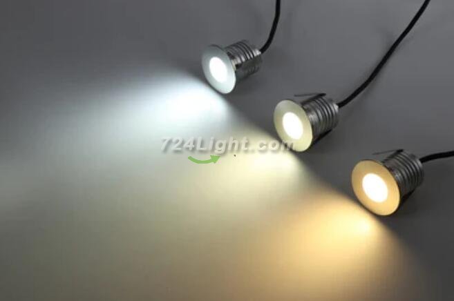 8PCS Pack 3W IP68 Underwater LED Lights Round Stainless Steel Cover Villa Garden Swimming Pool LED Light