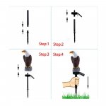 Solar Eagle Lights, Eagle Figurine Solar Stake Light Outdoor Waterproof for Garden, Lawn,Patio,Landscape Decoration