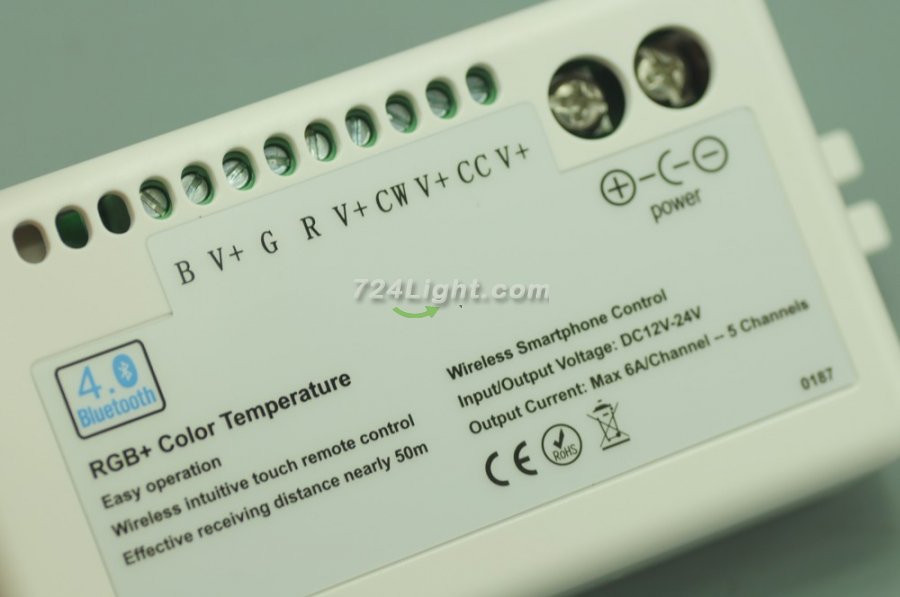 DC 12V/24V 24A Bluetooth RGB/RGBW led Controller BT Wireless IOS/Android Led Strip Bluetooth 4.0 Control