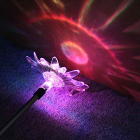 Solar Garden Lights, Outdoor 7 Color Changing 3 Pack Solar Flowers Lights for Yard, Path, Lawn, Party, Pathway Decoration