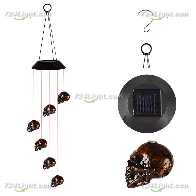 Solar Wind Chimes, Outdoor Waterproof Color-Changing LED Mobile Solar Powered Light for Garden, Party, Yard, Window, Outdoor Decorations