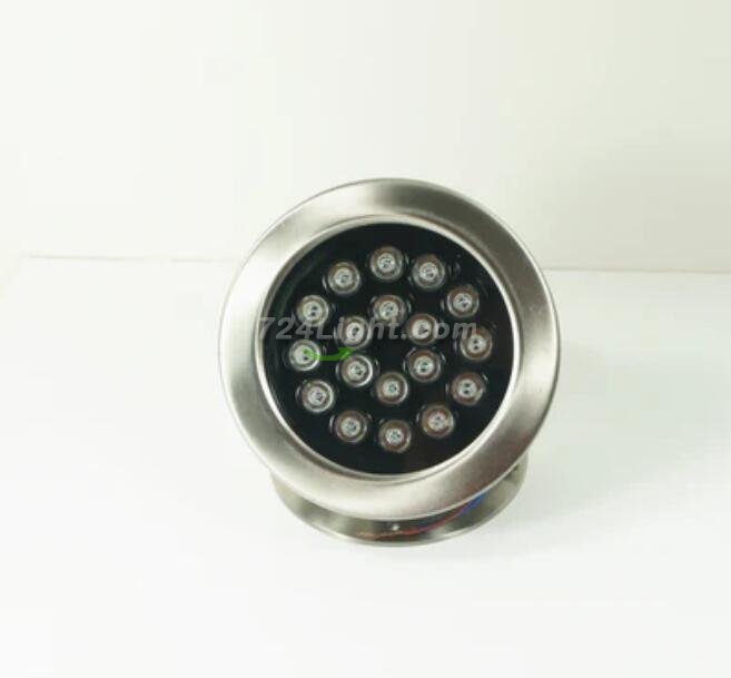 4 Pack 18W LED Under Water Light, Stainless Steel Housing, 190mm in Diameter, Single Color DC24V, IP68 Waterproof Fountain Light