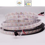 DC 5V SK6812 Individually Addressable LED Strip Light 5050 RGBW 16.4 Feet (500cm) 60LED/Meter LED Pixel Flexible Tape White PCB