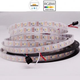 DC 5V SK6812 Individually Addressable LED Strip Light 5050 RGBW 16.4 Feet (500cm) 60LED/Meter LED Pixel Flexible Tape White PCB
