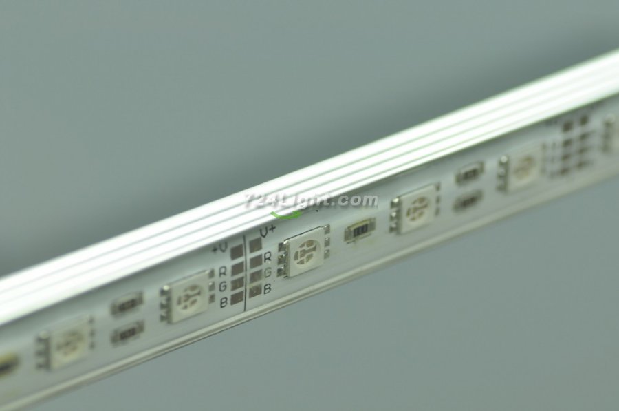 1Meter 39.3inch 5050 RGB Rigid LED Strips Waterproof 60LED 12V DC With Aluminium Profile Rigid Strip Light