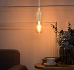 9.8FT Vintage Nylon Socket Pendant Light Cord, wine glass Pendant Light Kit with Dimmable Switch