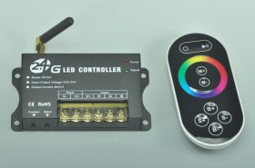2.4Ghz DC12V - 288W DC24V - 576W 3Channels 8A each Channel 2.4G LED RGB Full Color Controller With Touch Remote