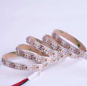 DC 5V SK6812 Individually Addressable LED Strip Light 5050 RGBW 16.4 Feet (500cm) 60LED/Meter LED Pixel Flexible Tape White PCB