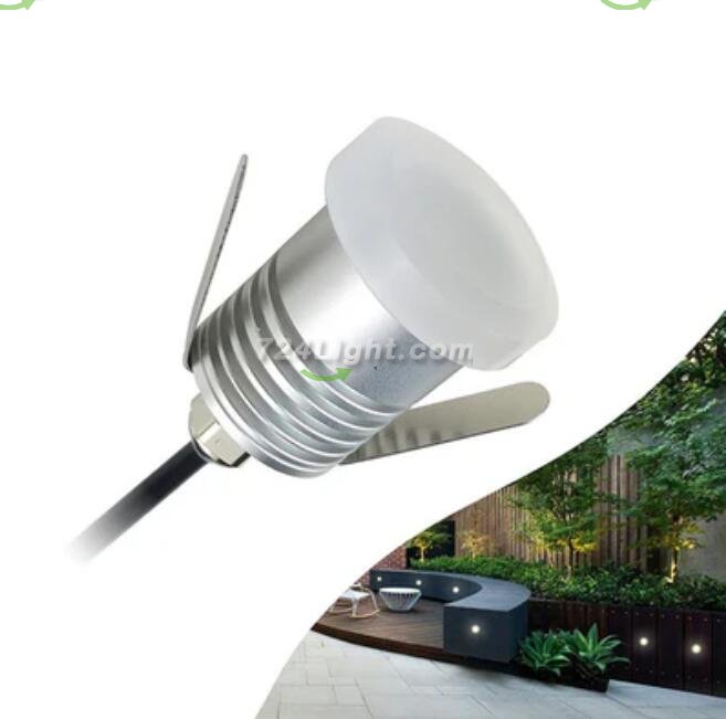 8PCS Pack 1W DC12-24V IP65 LED Step Light Outdoor Waterproof Wall Light Anti-Glare Low Voltage Handrail Light