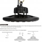 150W UFO LED High Bay Light Fixture 13000LM CRI>80 IP65 Waterproof 100-277VAC Non-Dimmable for Warehouse & Supermarket