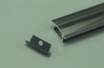 1.5 meter 59" Black LED Aluminium Super Slim 8mm Extrusion Recessed LED Aluminum Channel LED Profile With Flange