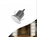 8PCS Pack 1W 12-24V DC IP67 Outdoor Moonlight LED Deck Light LED Corner Light for Corridor Steps