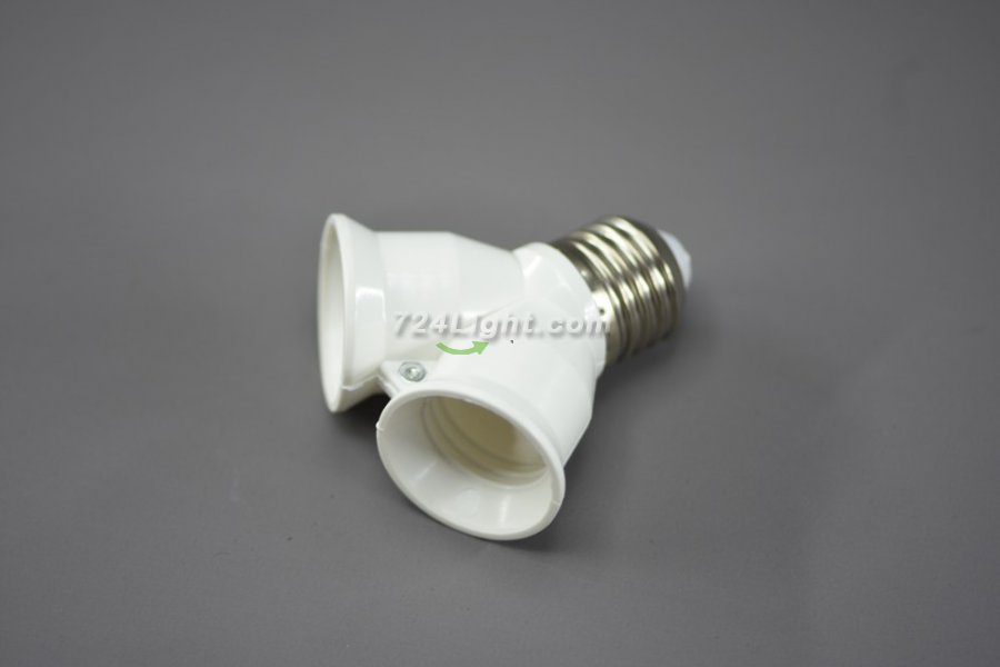 2 Way Light Socket Splitter E27 2 in 1 Adapter Splitter