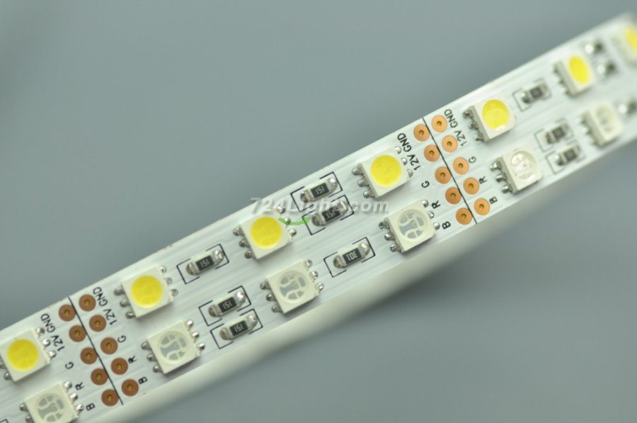 Double Row 5050 RGBW Strip Light 15mm width 5meter(16.4ft) 600LEDs